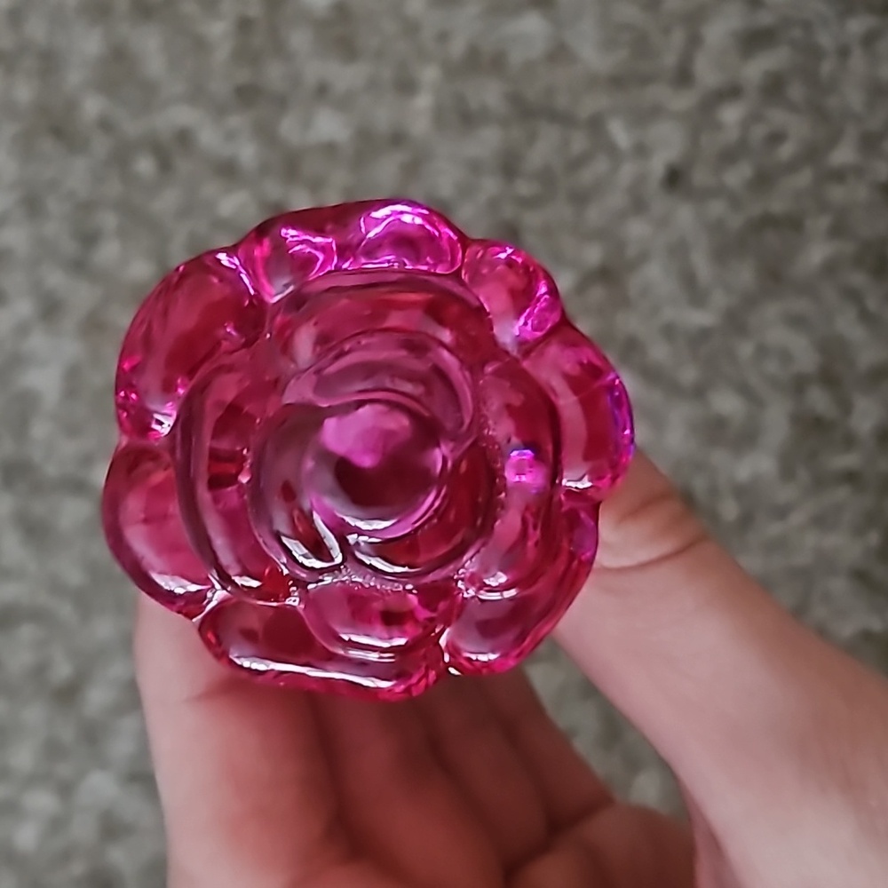7 pretty pink rose drawer knobs - Picture 2 of 3